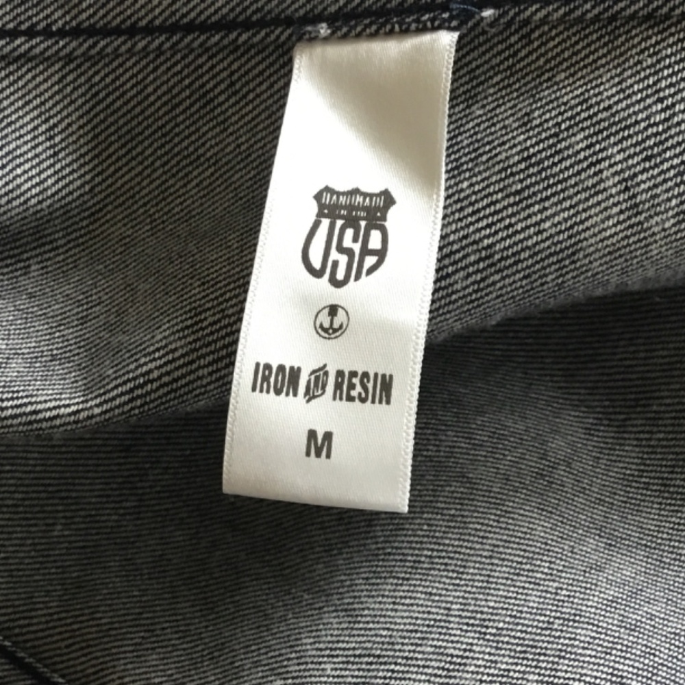 Iron & Resin Navy Blue Field Jacket with Tan Collar - Picture 13 of 16